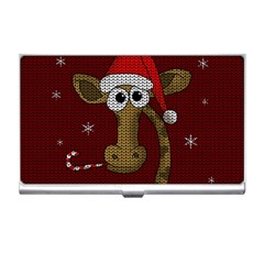 Christmas Giraffe  Business Card Holders by Valentinaart