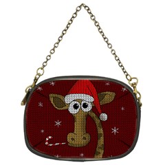 Christmas Giraffe  Chain Purses (two Sides)  by Valentinaart