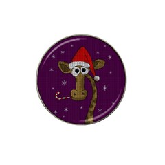 Christmas Giraffe  Hat Clip Ball Marker by Valentinaart