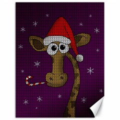 Christmas Giraffe  Canvas 18  X 24   by Valentinaart