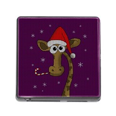 Christmas Giraffe  Memory Card Reader (square) by Valentinaart