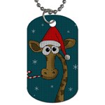 Christmas Giraffe  Dog Tag (One Side) Front