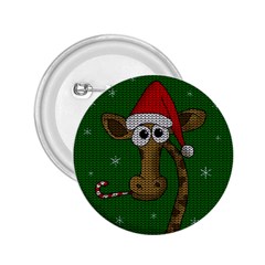 Christmas Giraffe  2 25  Buttons by Valentinaart