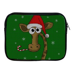 Christmas Giraffe  Apple Ipad 2/3/4 Zipper Cases by Valentinaart