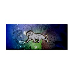 Wonderful Lion Silhouette On Dark Colorful Background Cosmetic Storage Cases