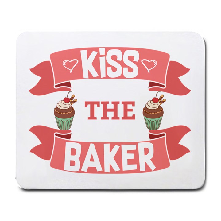 Kiss the Baker Large Mousepads