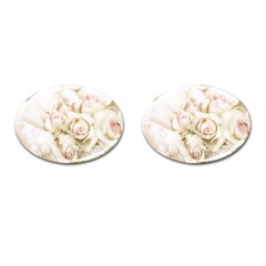 Pastel Roses Antique Vintage Cufflinks (oval)