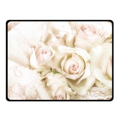 Pastel Roses Antique Vintage Fleece Blanket (small) by Celenk