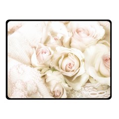 Pastel Roses Antique Vintage Double Sided Fleece Blanket (small)  by Celenk