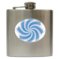 Prismatic Hole Blue Hip Flask (6 Oz)