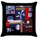 Surface Tree Polka Dots Throw Pillow Case (Black) Front