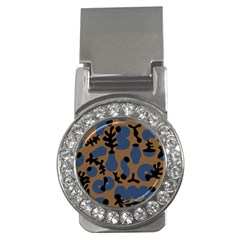 Superfiction Object Blue Black Brown Pattern Money Clips (cz) 