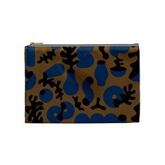 Superfiction Object Blue Black Brown Pattern Cosmetic Bag (medium)  by Mariart