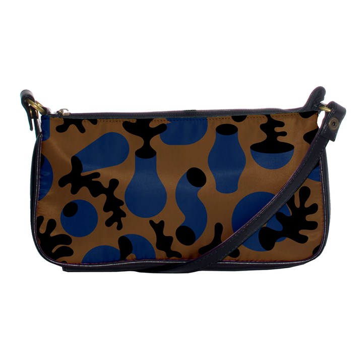 Superfiction Object Blue Black Brown Pattern Shoulder Clutch Bags