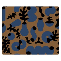 Superfiction Object Blue Black Brown Pattern Double Sided Flano Blanket (small) 