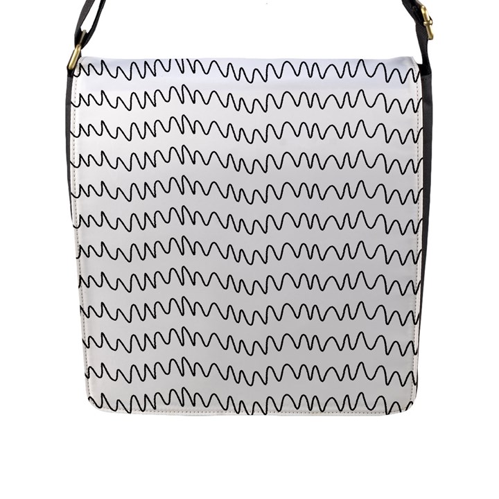 Tattoos Transparent Tumblr Overlays Wave Waves Black Chevron Flap Messenger Bag (L) 