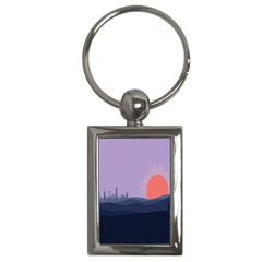 Wedding Lavender Moon Romantic Natural Key Chains (rectangle) 