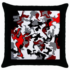 Vector Red Black White Camo Advance Throw Pillow Case (black)