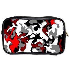 Vector Red Black White Camo Advance Toiletries Bags by Mariart
