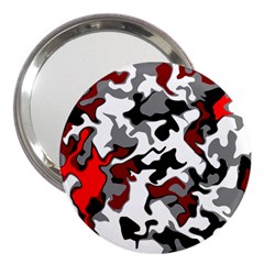 Vector Red Black White Camo Advance 3  Handbag Mirrors by Mariart