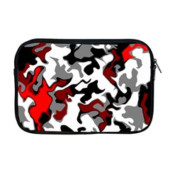 Vector Red Black White Camo Advance Apple Macbook Pro 17  Zipper Case