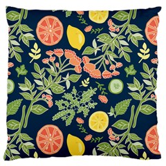 Summer Fruite Orange Lemmon Tomato Large Flano Cushion Case (one Side) by Mariart