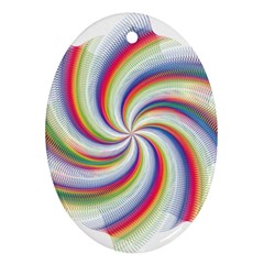 Prismatic Hole Rainbow Ornament (oval)