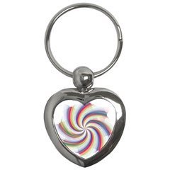 Prismatic Hole Rainbow Key Chains (heart)  by Mariart
