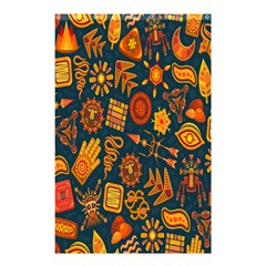 Tribal Ethnic Blue Gold Culture Shower Curtain 48  X 72  (small) 