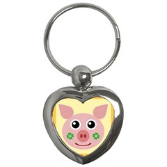 Luck Lucky Pig Pig Lucky Charm Key Chains (heart)  by Celenk