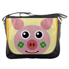 Luck Lucky Pig Pig Lucky Charm Messenger Bags by Celenk