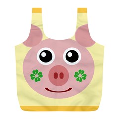 Luck Lucky Pig Pig Lucky Charm Full Print Recycle Bags (l)  by Celenk