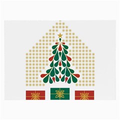 Christmas Tree Present House Star Large Glasses Cloth (2-side) by Celenk