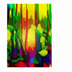 Abstract Vibrant Colour Botany Large Garden Flag (two Sides) by Celenk