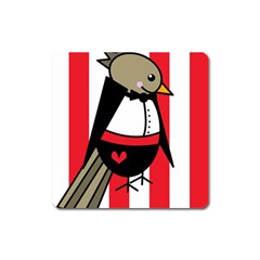 Bird Cute Design Cartoon Drawing Square Magnet by Celenk