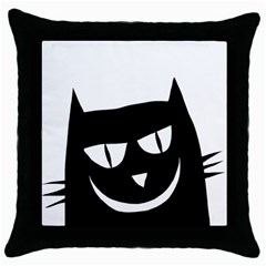 Cat Vector Clipart Figure Animals Throw Pillow Case (black) by Celenk