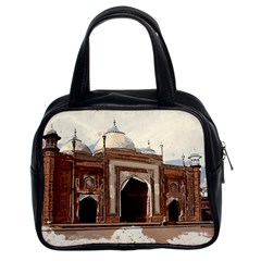 Agra Taj Mahal India Palace Classic Handbags (2 Sides) by Celenk