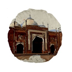 Agra Taj Mahal India Palace Standard 15  Premium Flano Round Cushions