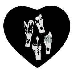 Kiss Band Logo Heart Ornament (two Sides) by Celenk