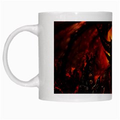 Dragon Legend Art Fire Digital Fantasy White Mugs by Celenk