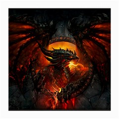 Dragon Legend Art Fire Digital Fantasy Medium Glasses Cloth (2-side) by Celenk