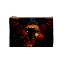 Dragon Legend Art Fire Digital Fantasy Cosmetic Bag (medium)  by Celenk