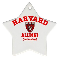 Harvard Alumni Just Kidding Star Ornament (two Sides) by Celenk