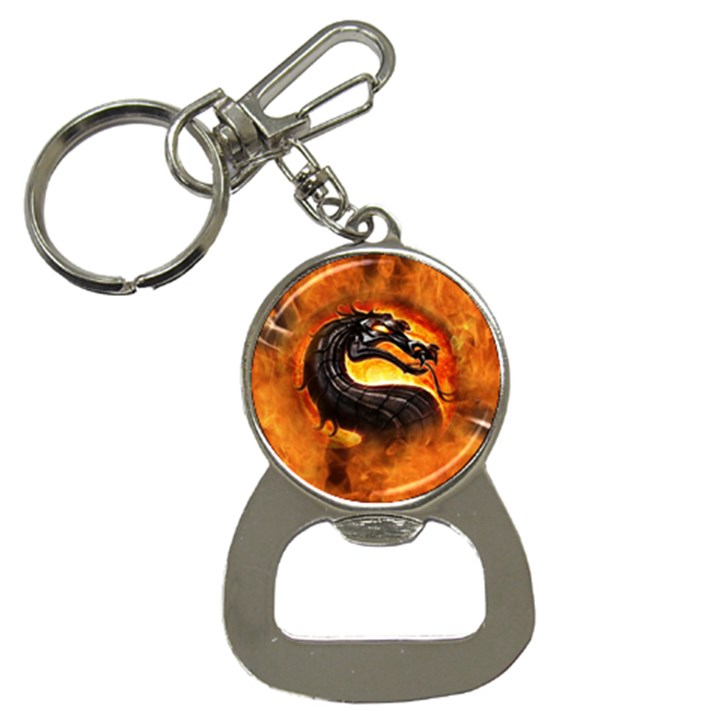 Dragon And Fire Button Necklaces