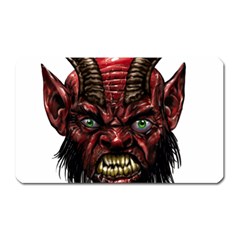 Krampus Devil Face Magnet (rectangular) by Celenk