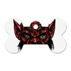 Krampus Devil Face Dog Tag Bone (two Sides) by Celenk