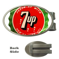 Fresh Up With  7 Up Bottle Cap Tin Metal Money Clips (oval)  by Celenk