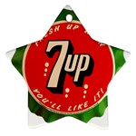 Fresh Up With  7 Up Bottle Cap Tin Metal Star Ornament (Two Sides) Back