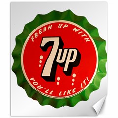 Fresh Up With  7 Up Bottle Cap Tin Metal Canvas 20  X 24   by Celenk