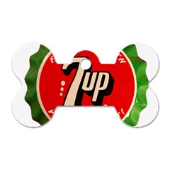 Fresh Up With  7 Up Bottle Cap Tin Metal Dog Tag Bone (two Sides) by Celenk